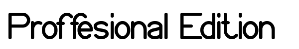 Proffesional Edition font preview